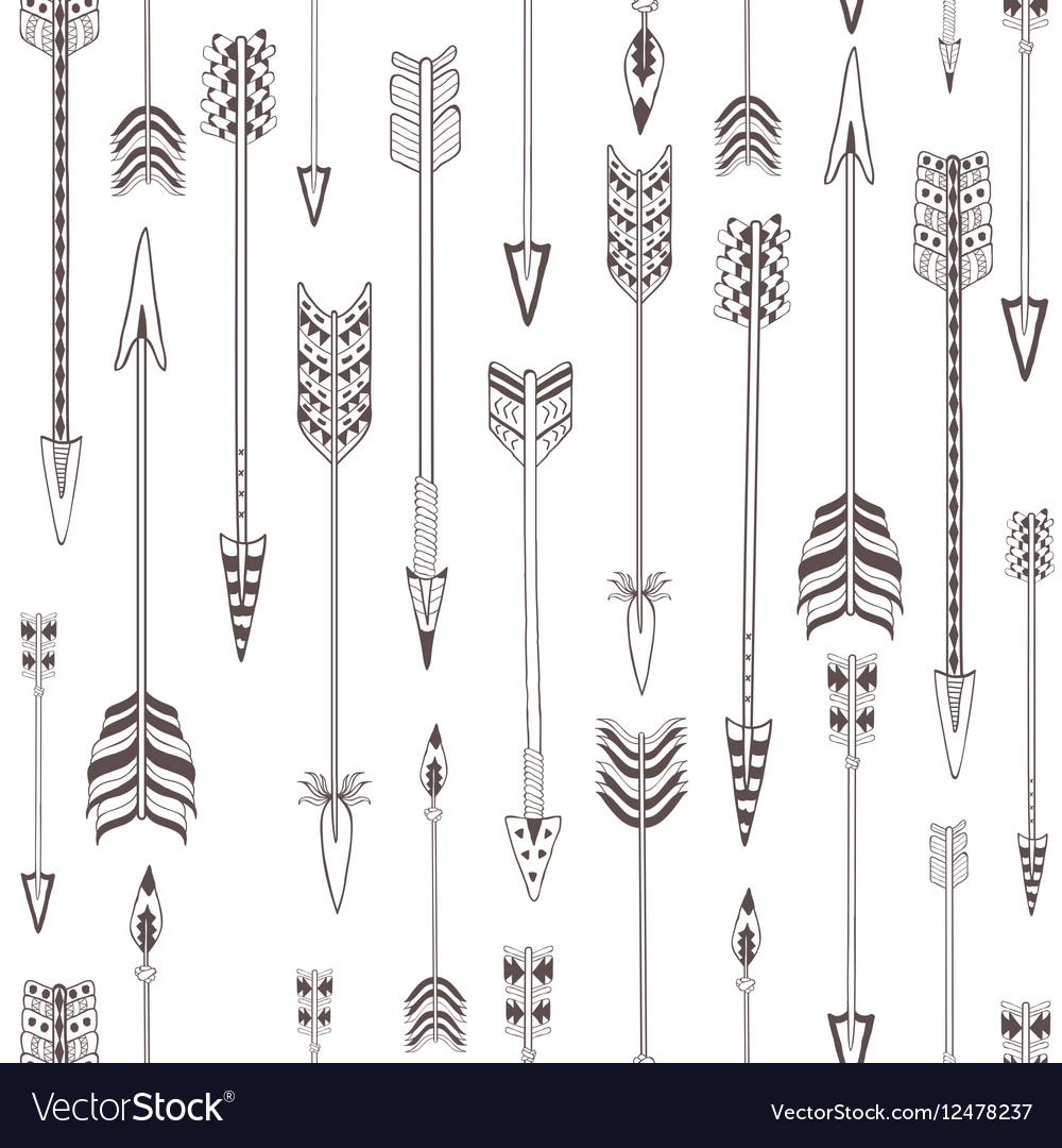 Boho Indian Arrow Seamless Pattern