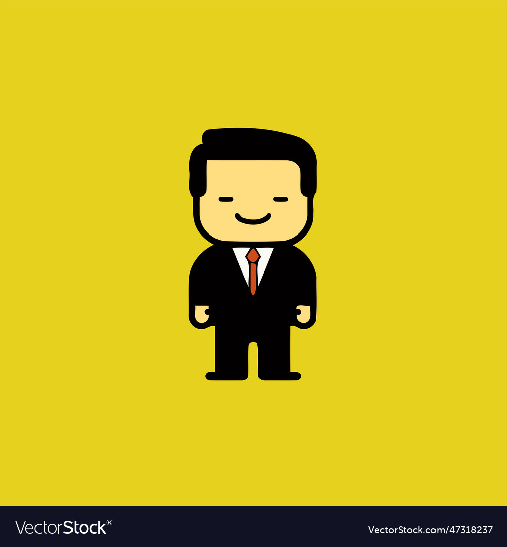 Businessman icon on yellow background business