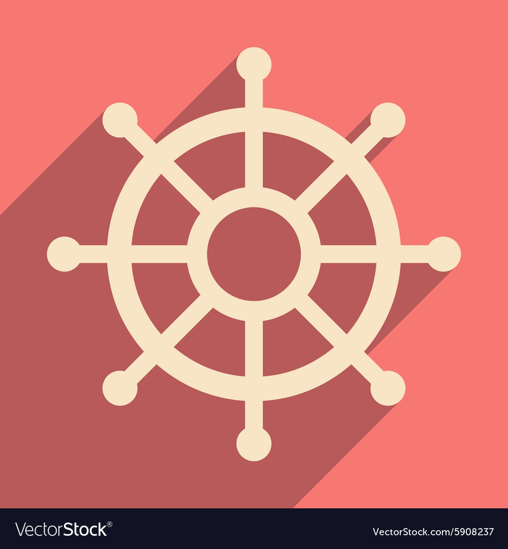Flat with shadow icon and mobile application helm