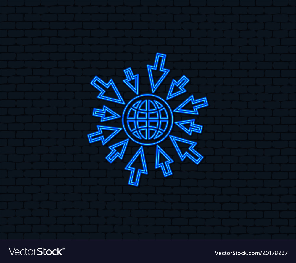 Go to web icon globe with mouse cursors