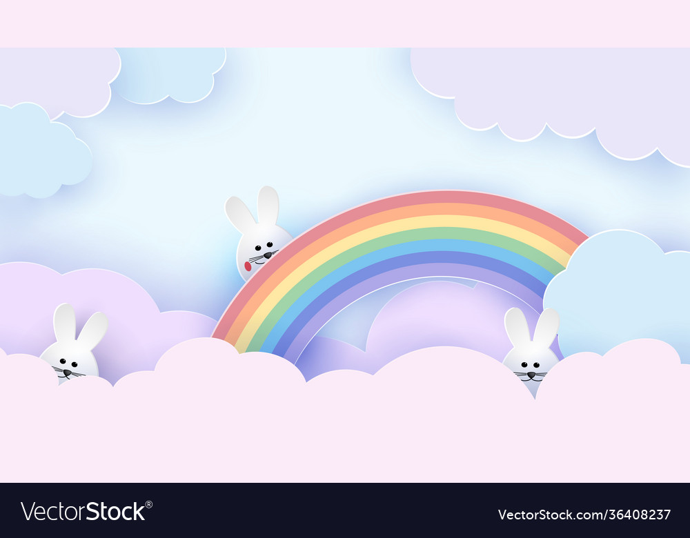 Happy easter greeting card bunny