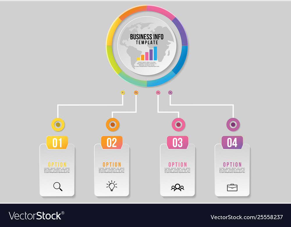 Infographic design template with options steps