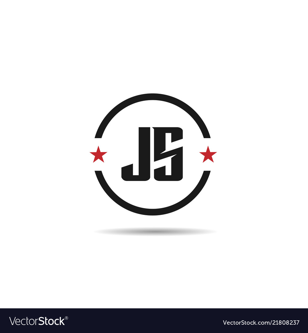 Initial letter js logo template design