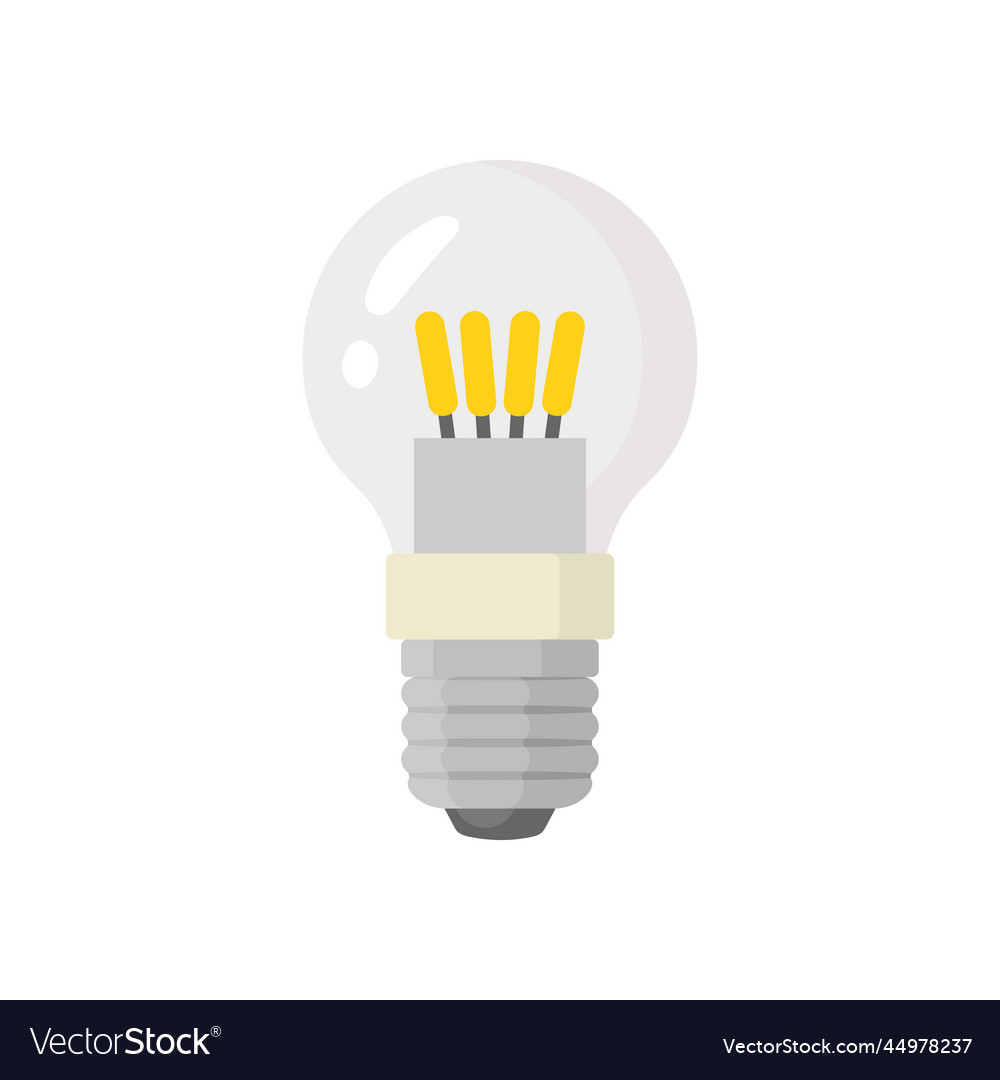 Led light lamp bulb colorful icon