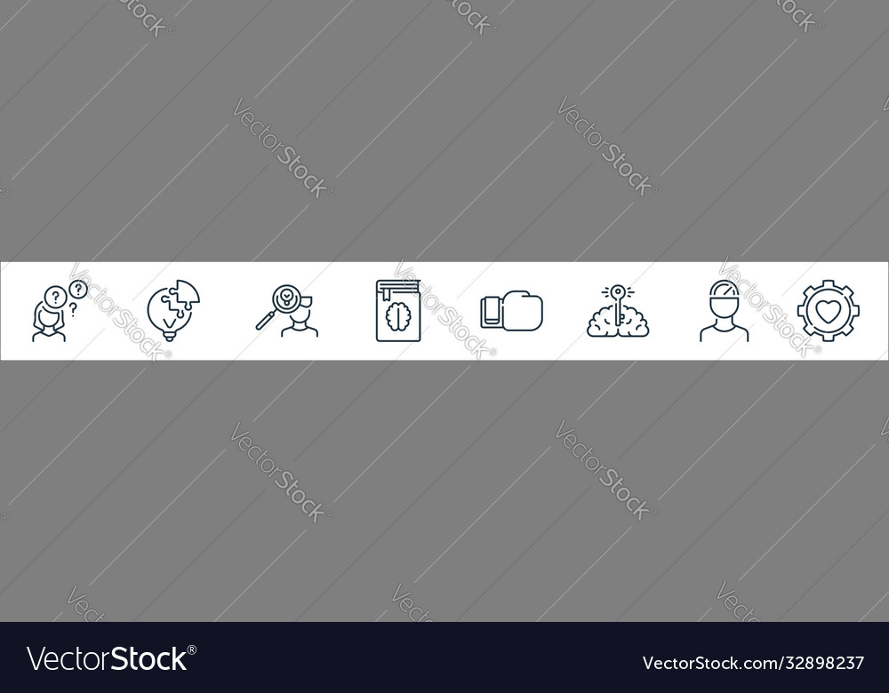 Life skills line icons linear set quality vector image Life skills line icons linear set quality