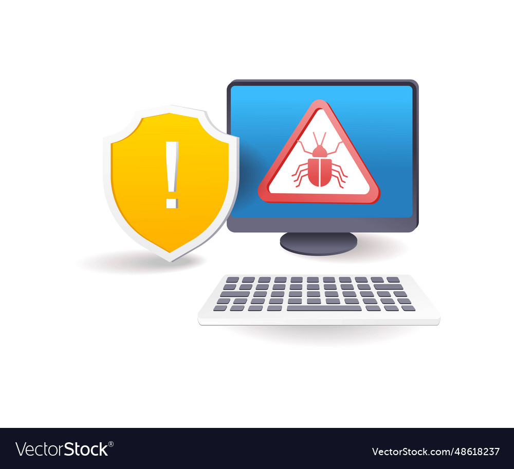 Malware viruses attack personal computers vector image Malware viruses attack personal computers