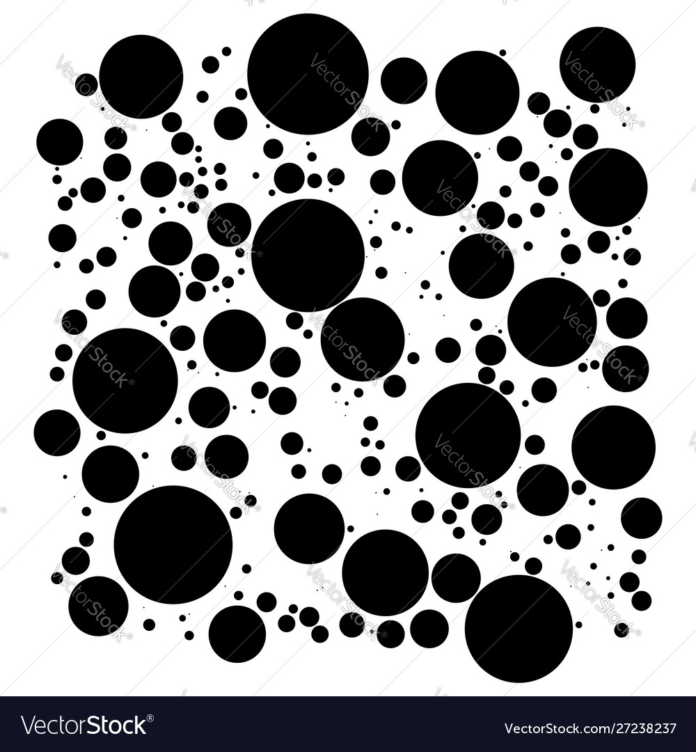 Random dots circles pattern pontillist screntone Vector Image