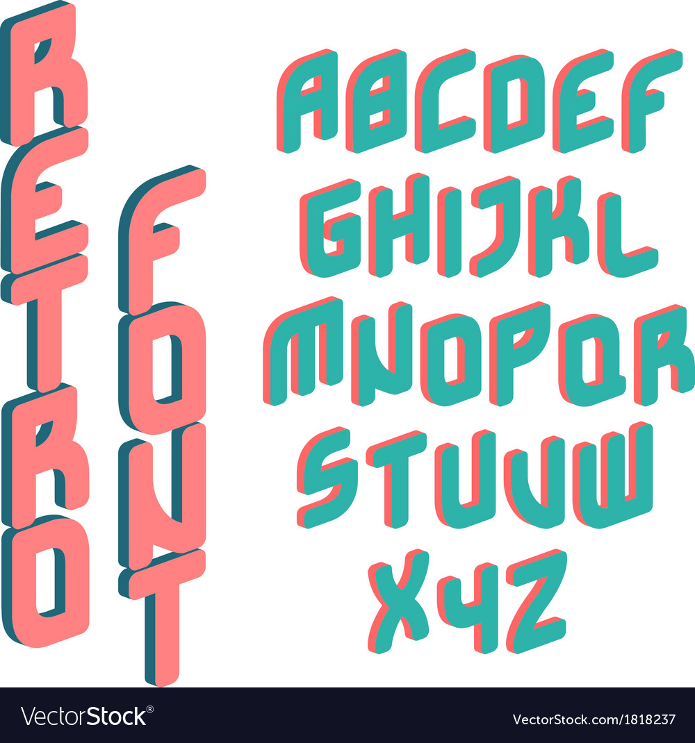 Retro color font