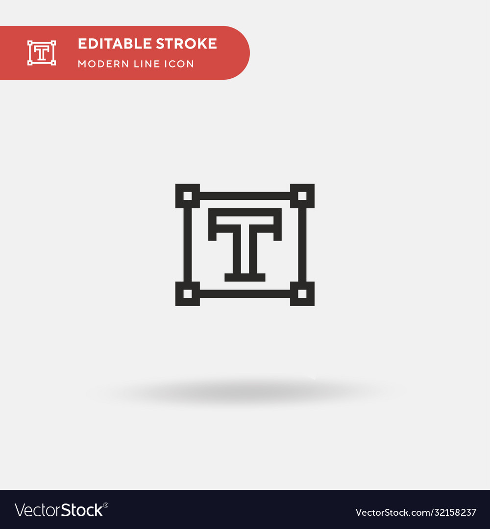 Text simple icon symbol