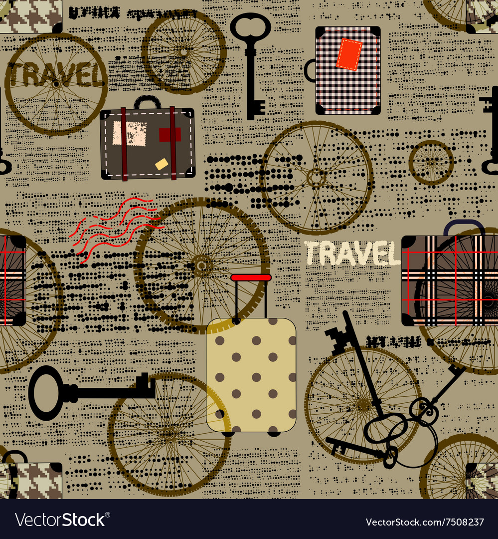 Travel Newspaper Background Royalty Free Vector Image