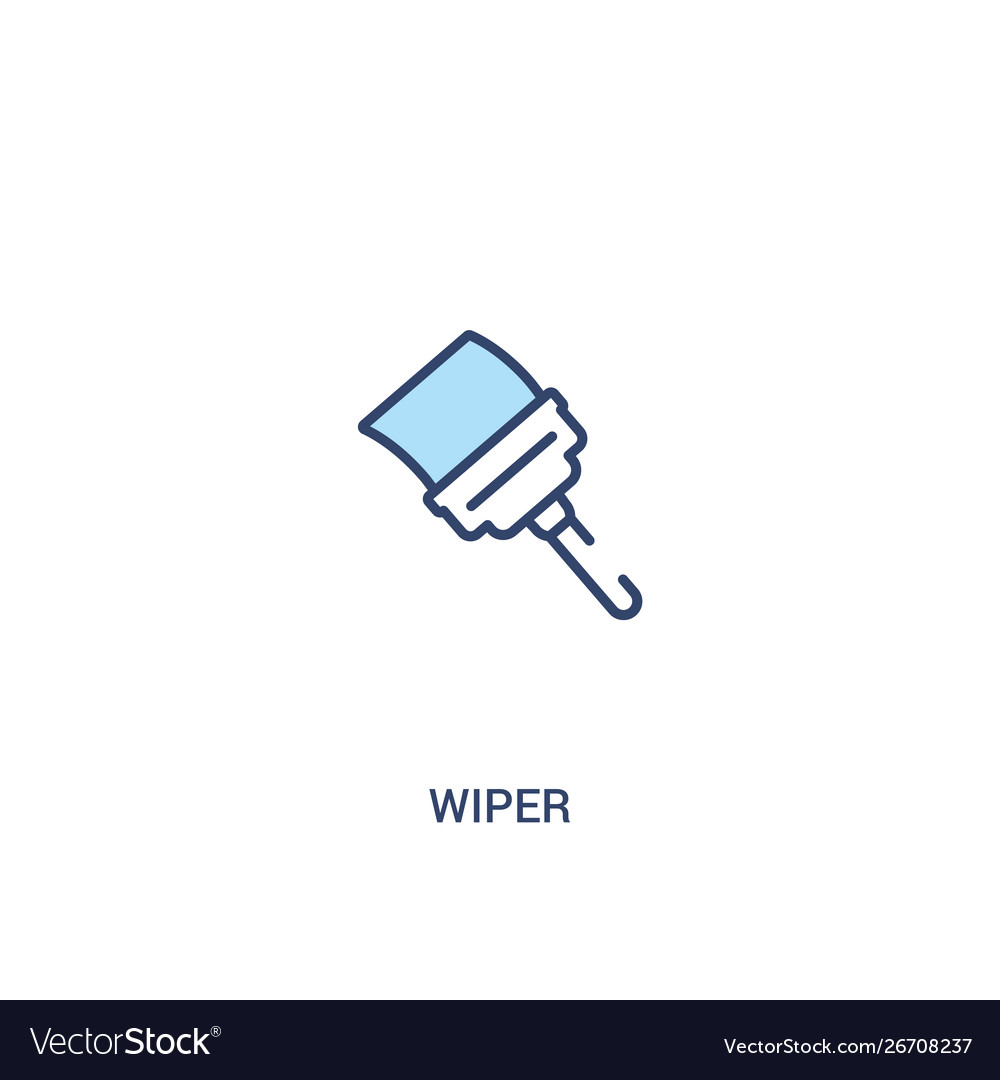 Wiper concept 2 colored icon simple line element
