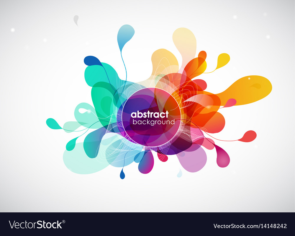 Abstract colored flower background with circles