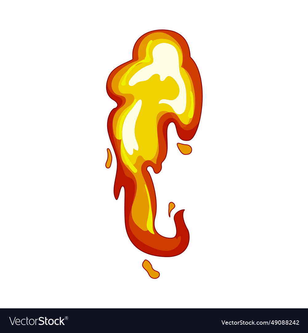 Bonfire flame cartoon Royalty Free Vector Image