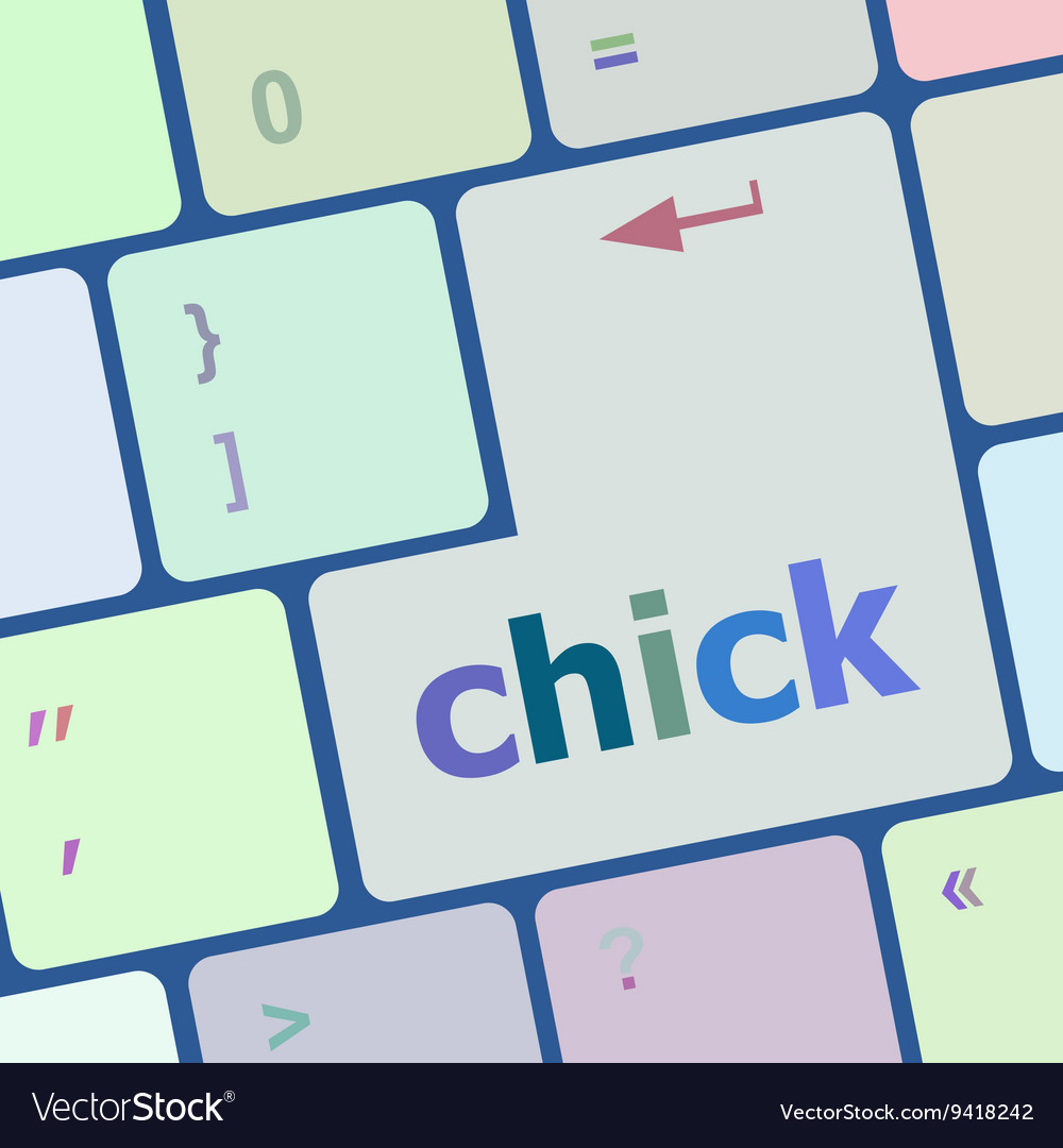 Chick button on computer pc keyboard key
