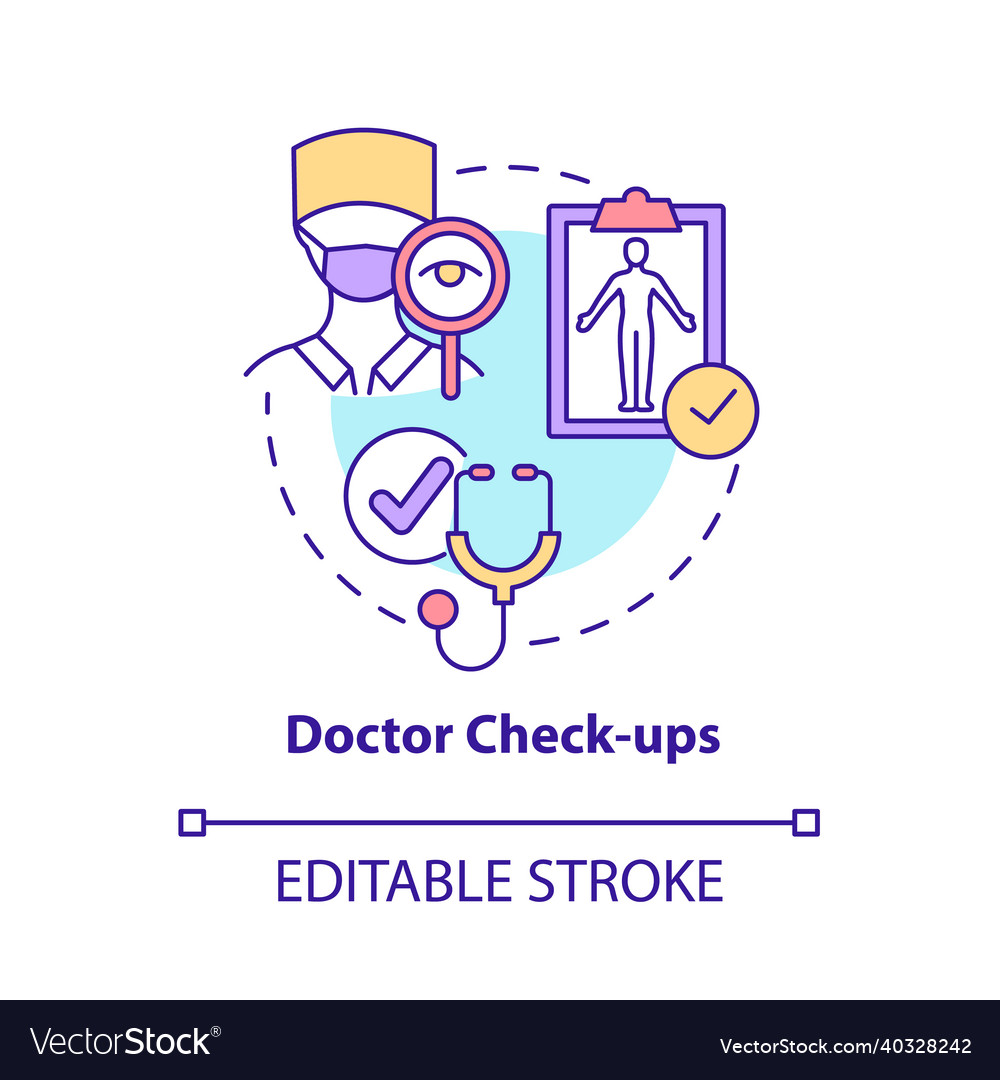 Doctor check ups concept icon