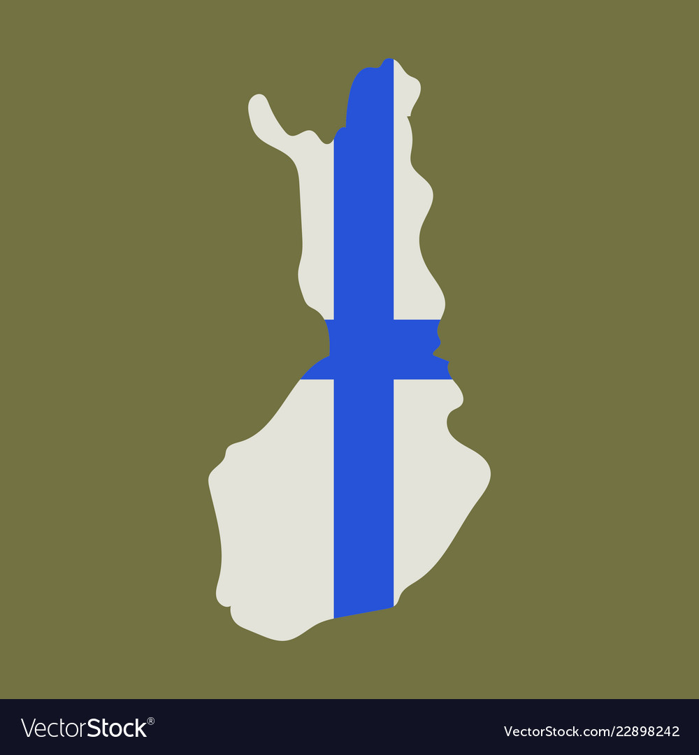 Finland map with shadow effect