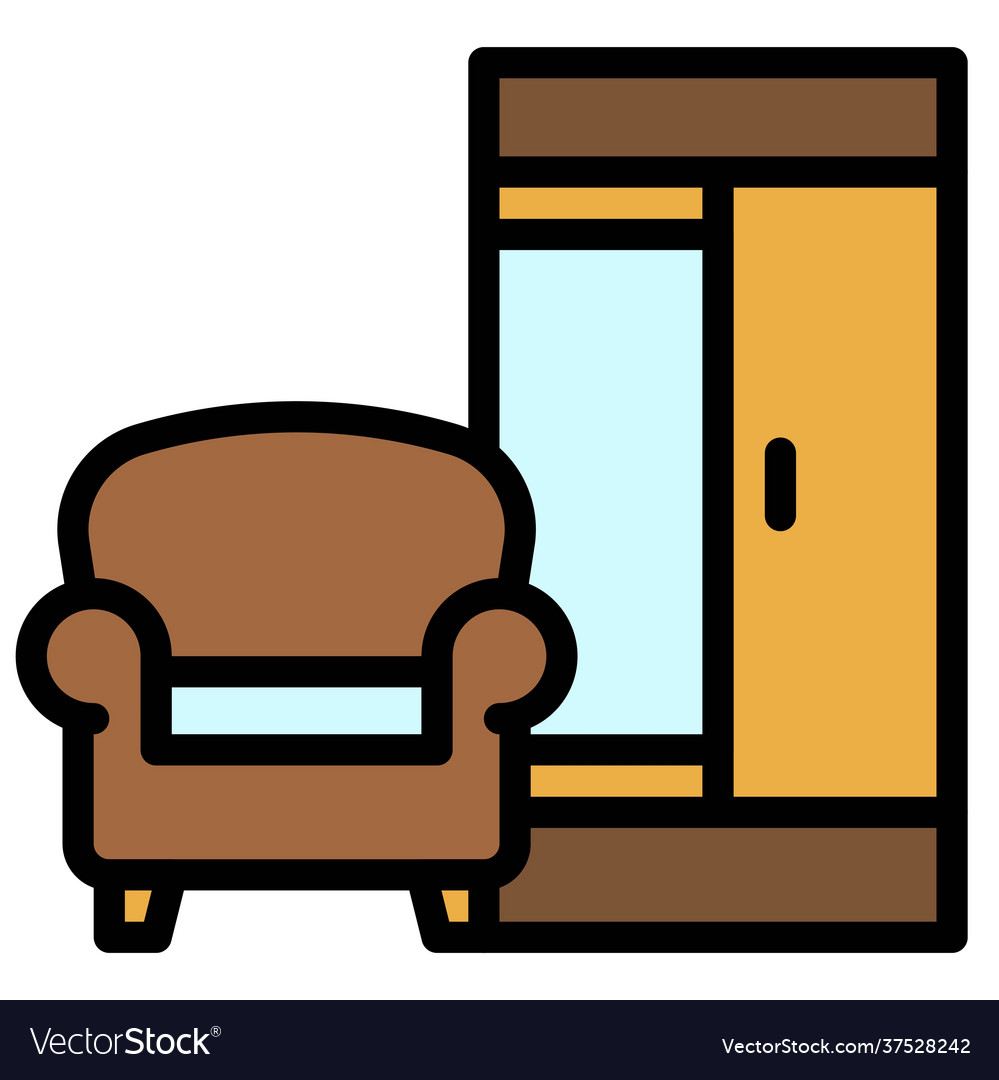 Furniture icon supermarket and shopping mall