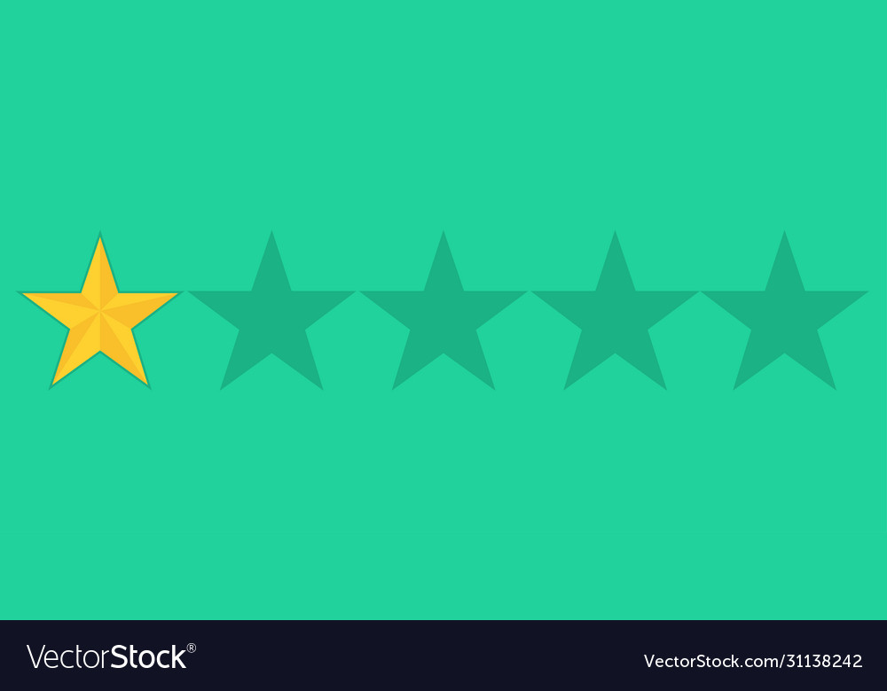 Golden stars servise rating missing some points vector image Golden stars servise rating missing some points