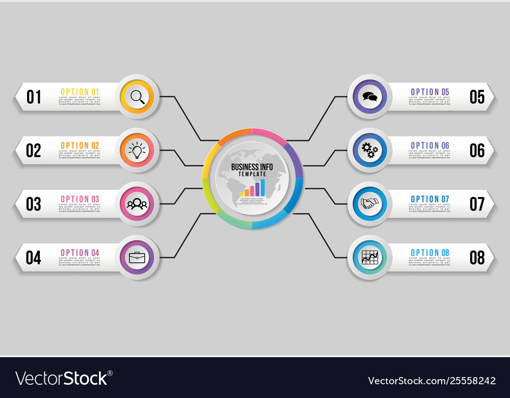 Infographic design template with options steps