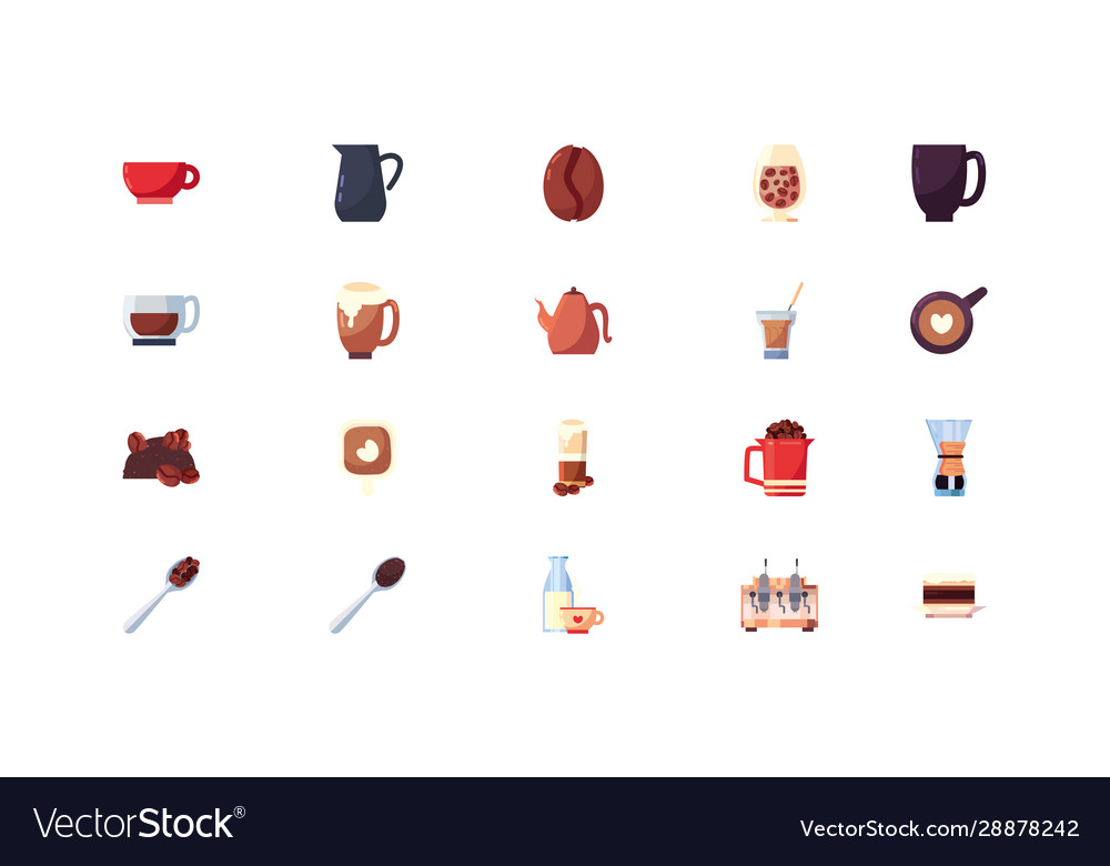 Isolated coffee icon set design Royalty Free Vector Image