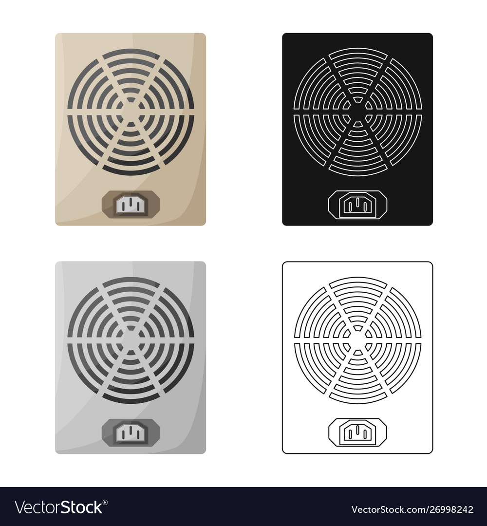 Isolated object psu and unit icon set