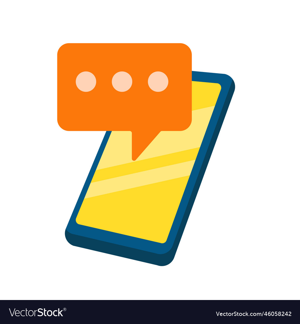 Message icon in simple flat style