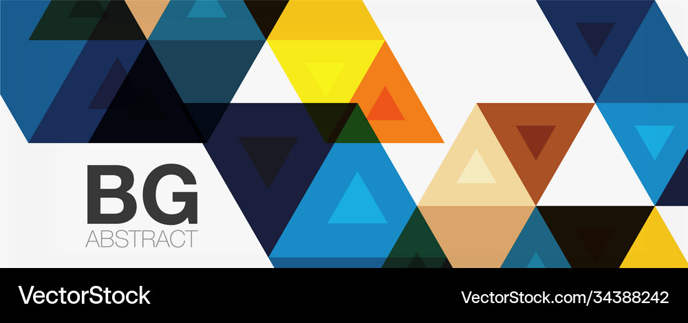 Mosaic triangle pattern abstract background Vector Image