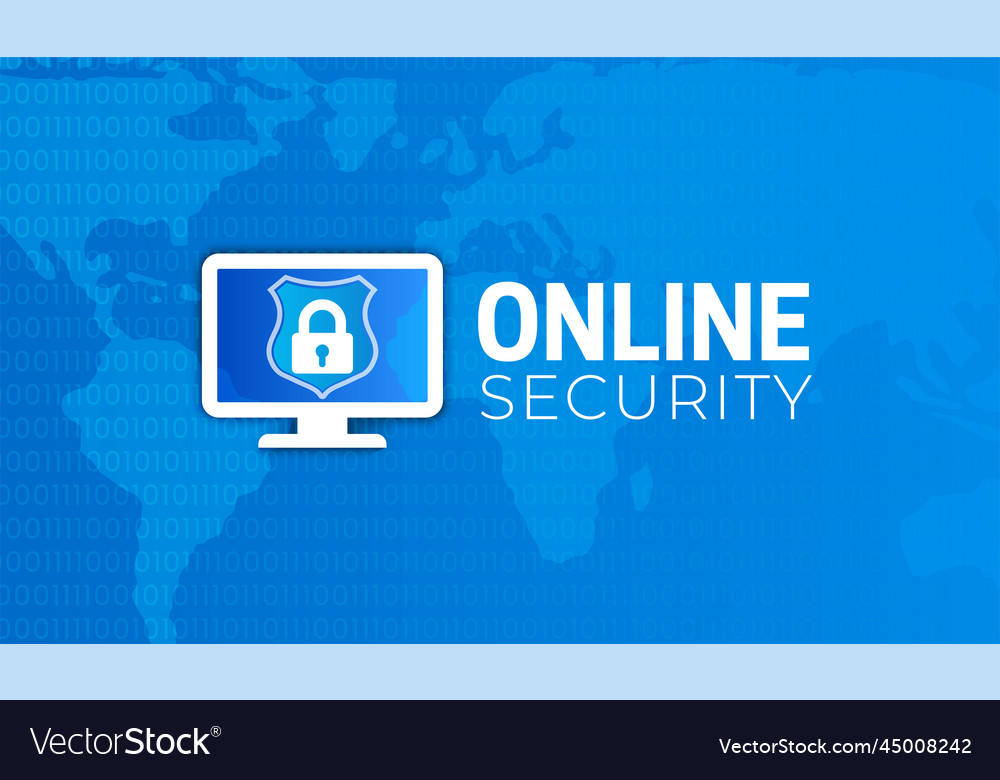 Online security background design with computer