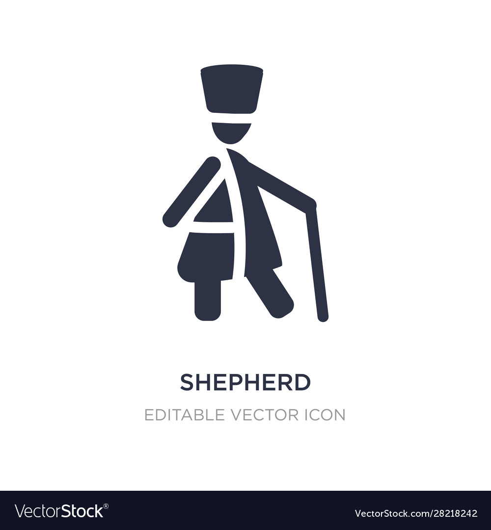 Shepherd icon on white background simple element Vector Image
