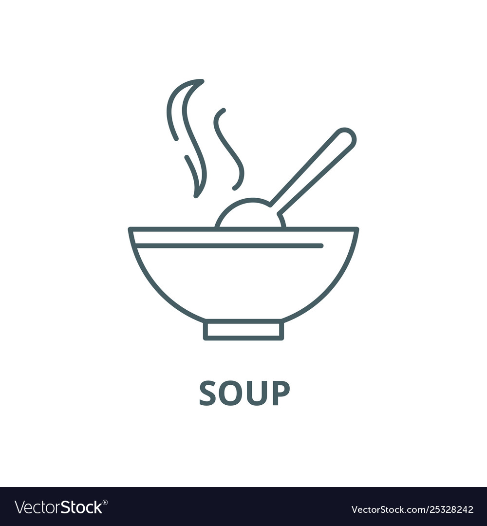 Soup line icon linear concept outline Vector Image Soup line icon linear concept outline