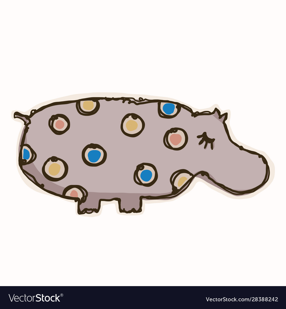 Toy cartoon hippo clip art safari animal icon