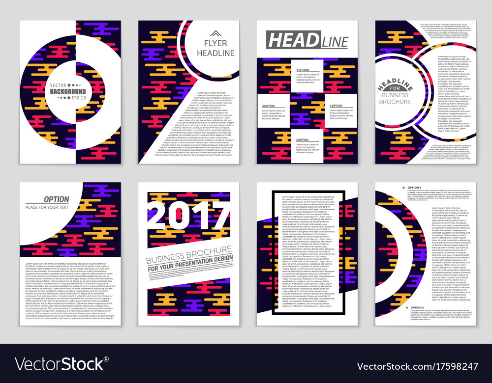 Abstract layout background set for art