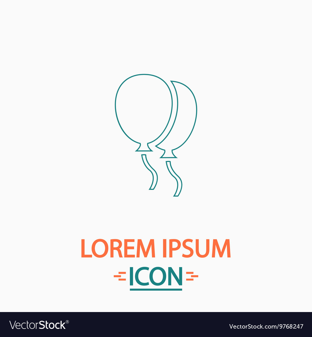 Balloons computer symbol Vector Image Balloons computer symbol