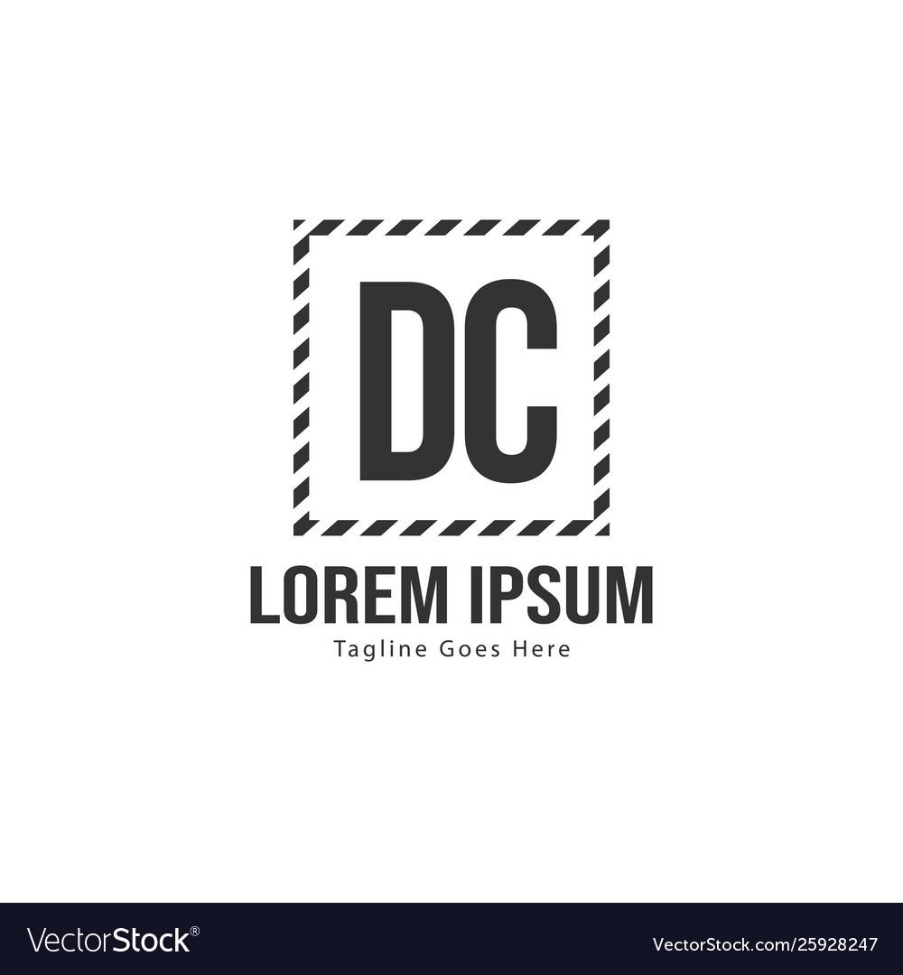 Dc letter logo design creative modern letters