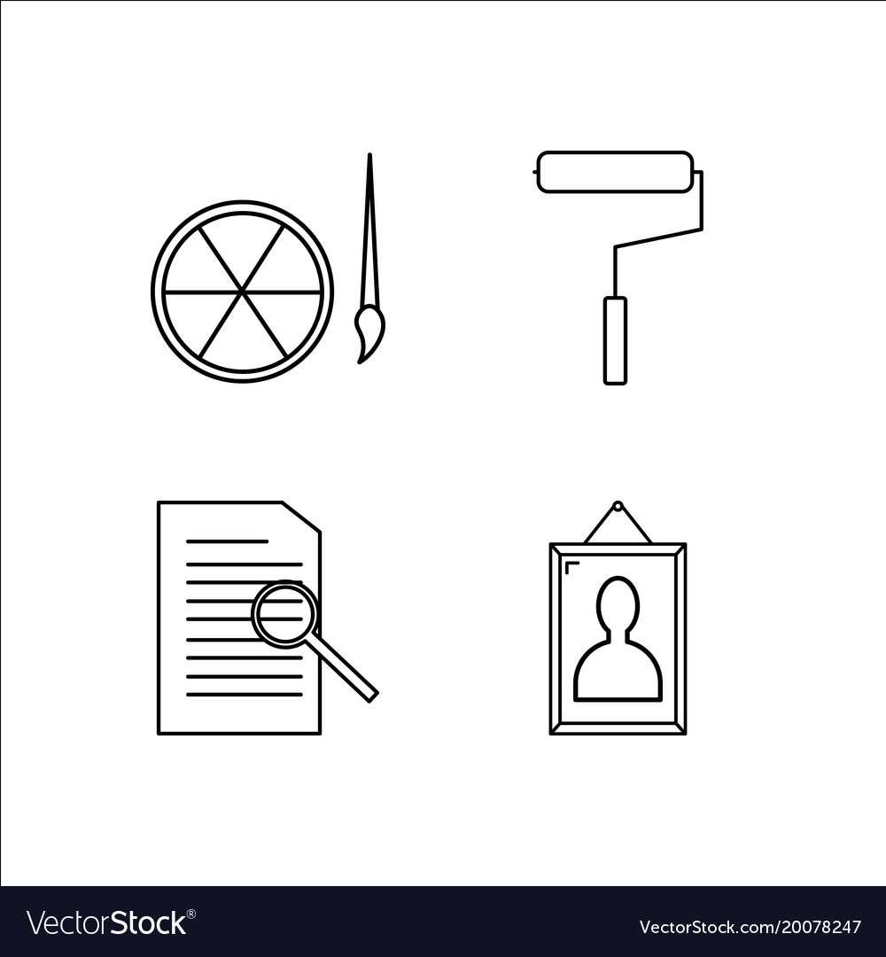 Design und Studio einfache lineare Icon-Setsimple