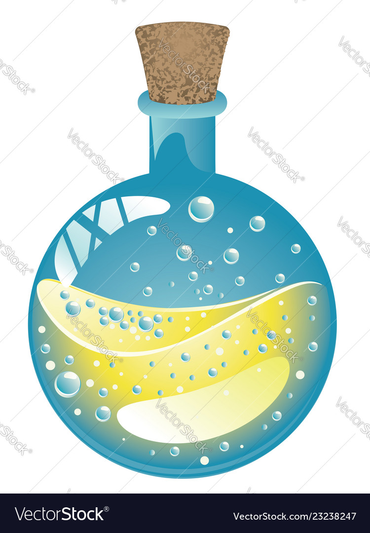 Flask with liquid
