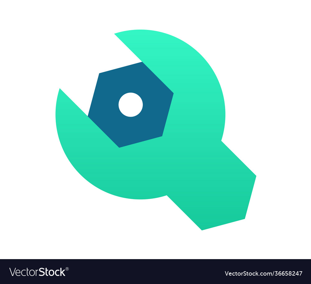 Gear setting configuration single isolated icon vector image Gear setting configuration single isolated icon