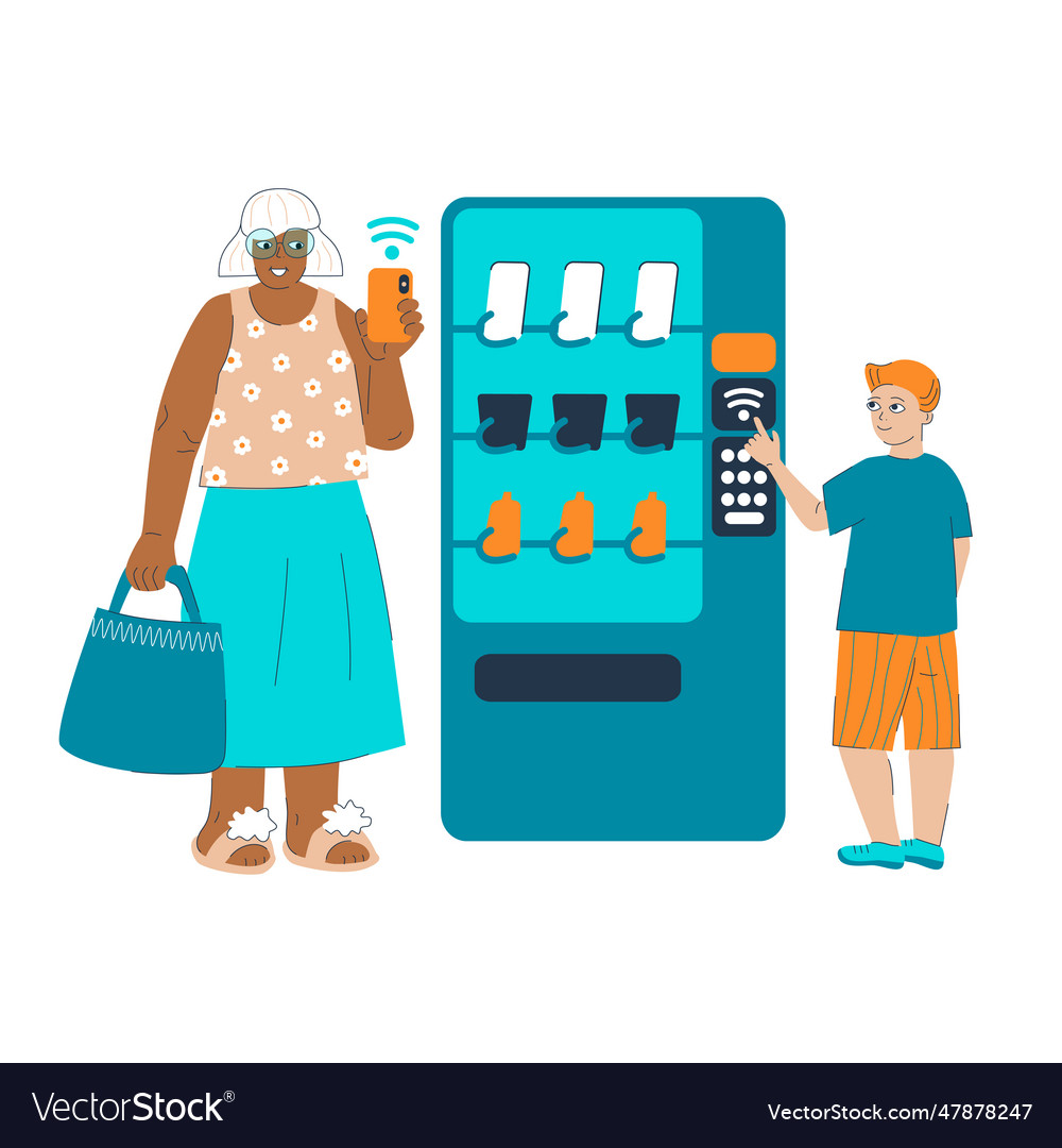 Granparents contactless payment using mobile phone