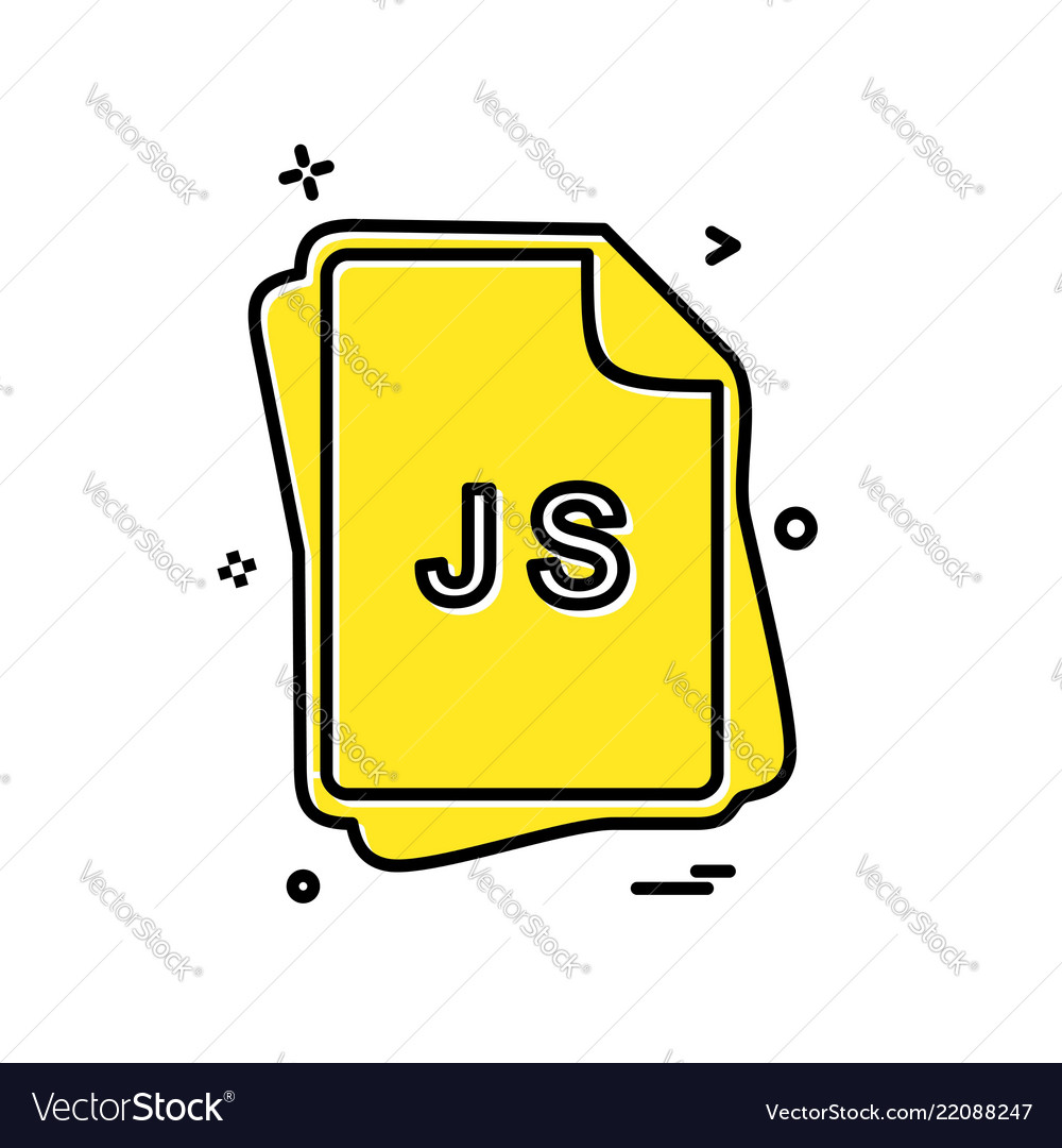 Js file type icon design vector image Js file type icon design