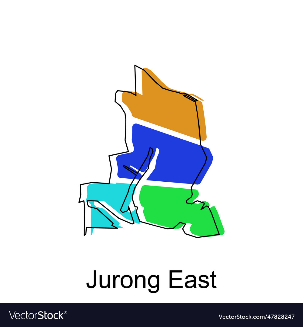 Map of jurong east design template national Vector Image
