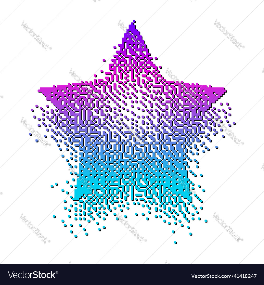 Star with bitmap effect Royalty Free Vector Image