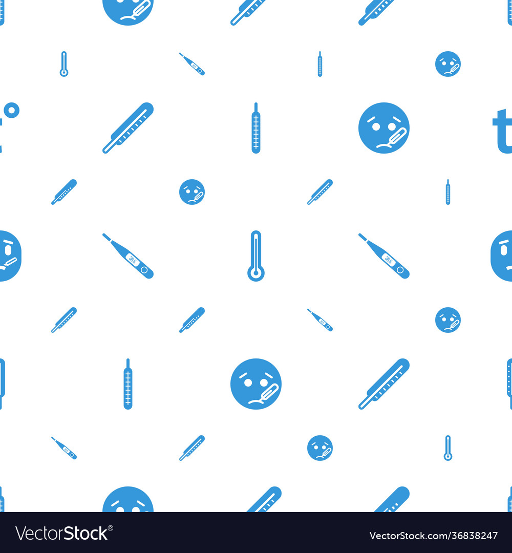Thermometer icons pattern seamless white