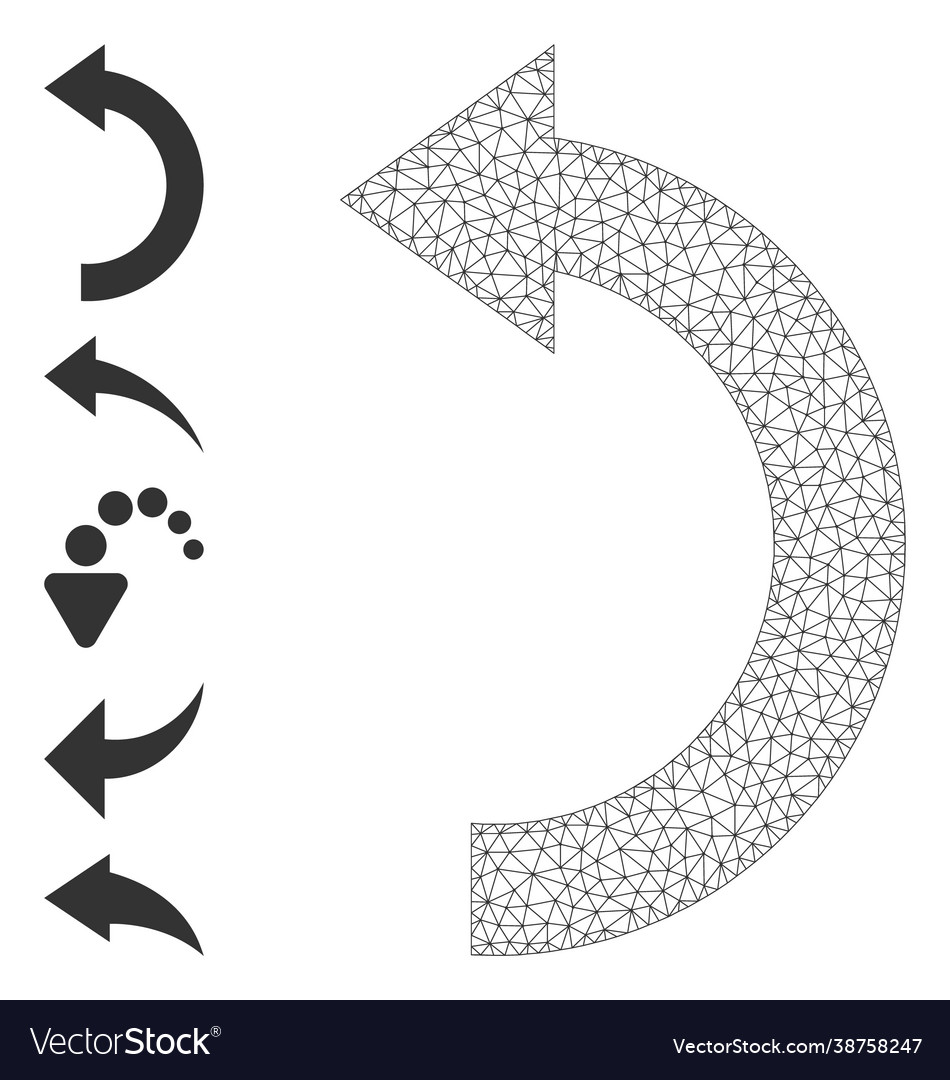 Webnetz rotieren linkes Symbol mit einfachen Glyphen vector image Webnetz rotieren linkes Symbol mit einfachen Glyphen