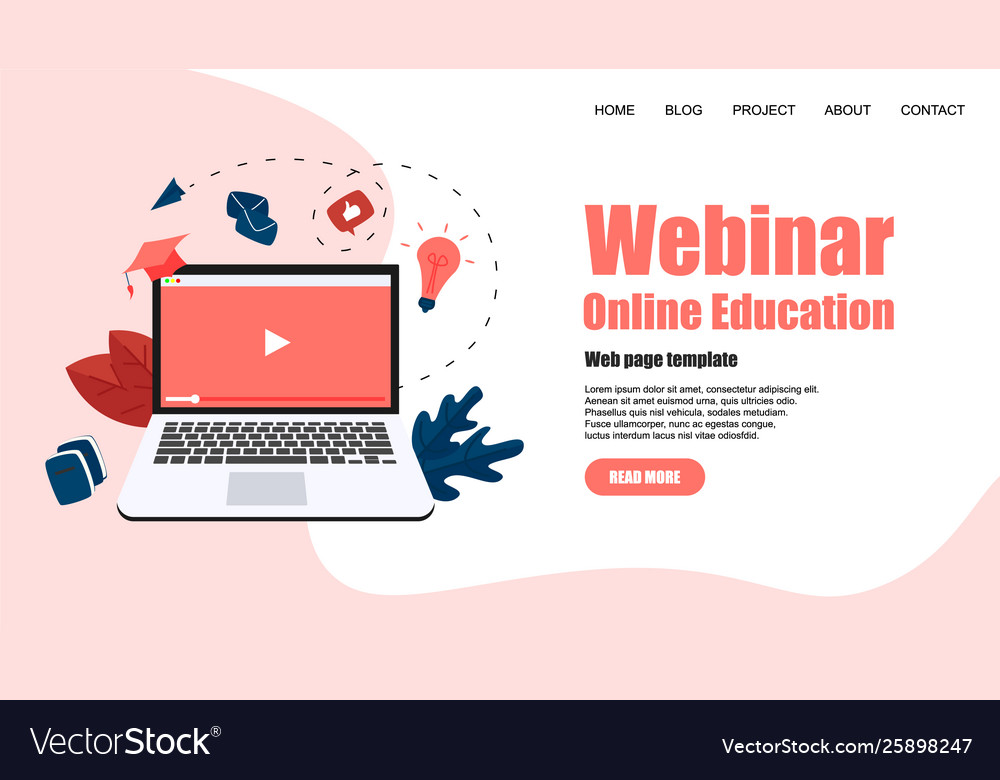 Web template webinar internet conference