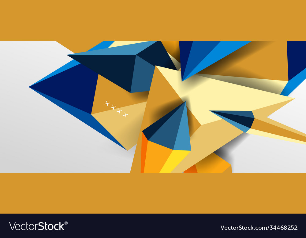 3d low poly abstract shape background Vector Image 3d low poly abstract shape background