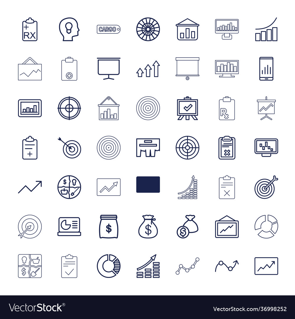 49 marketing icons Royalty Free Vector Image - VectorStock