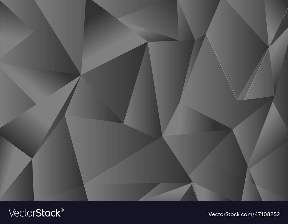 Abstract polygon triangle 3d on background vector image Abstract polygon triangle 3d on background