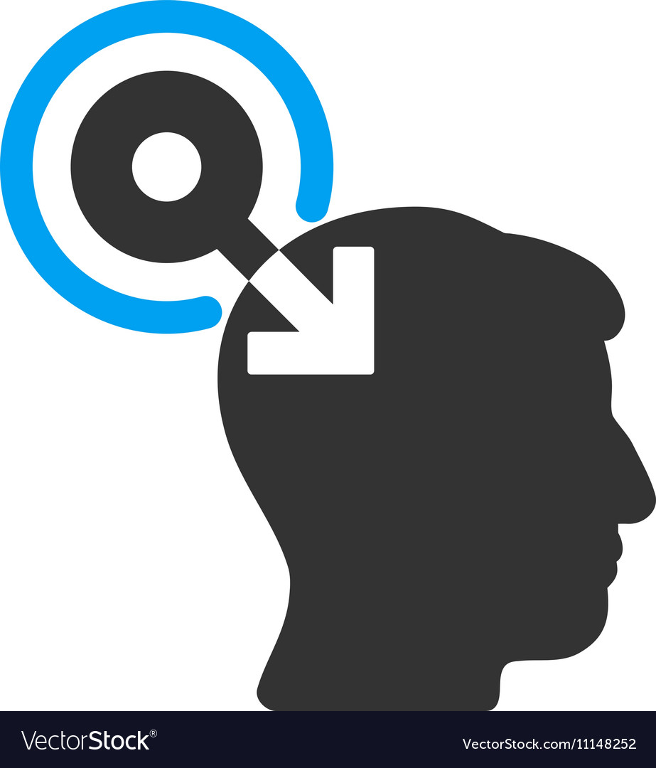 Brain interface plug-in flat icon