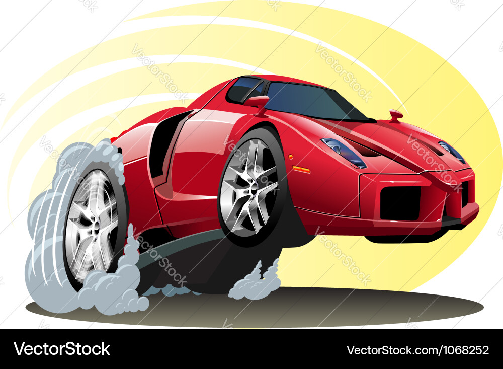 Sports Car Cartoon