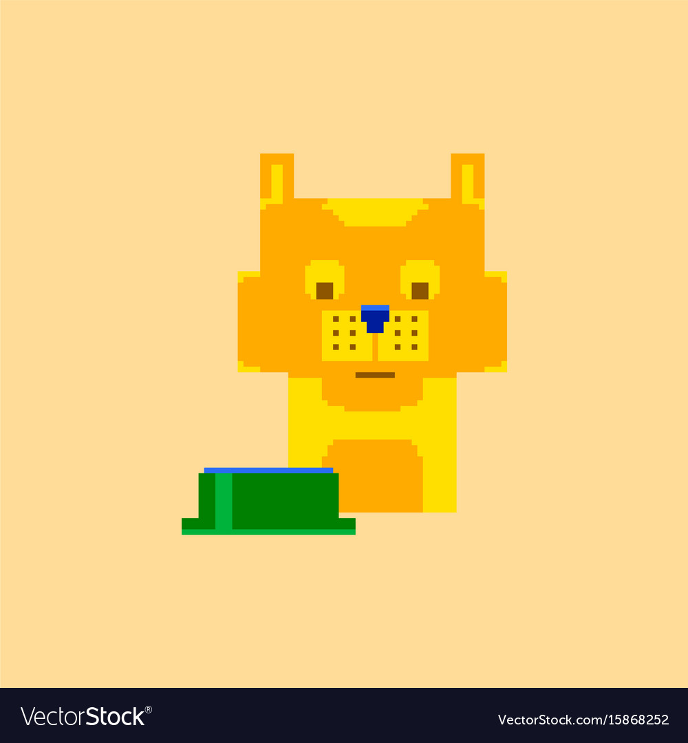 Süße Kitten Haustier Pixel Kunst